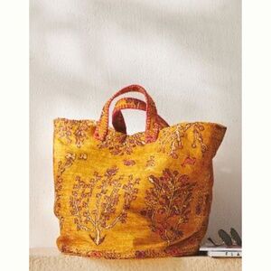 Anthropologie lovely fall velvet handbag or tote